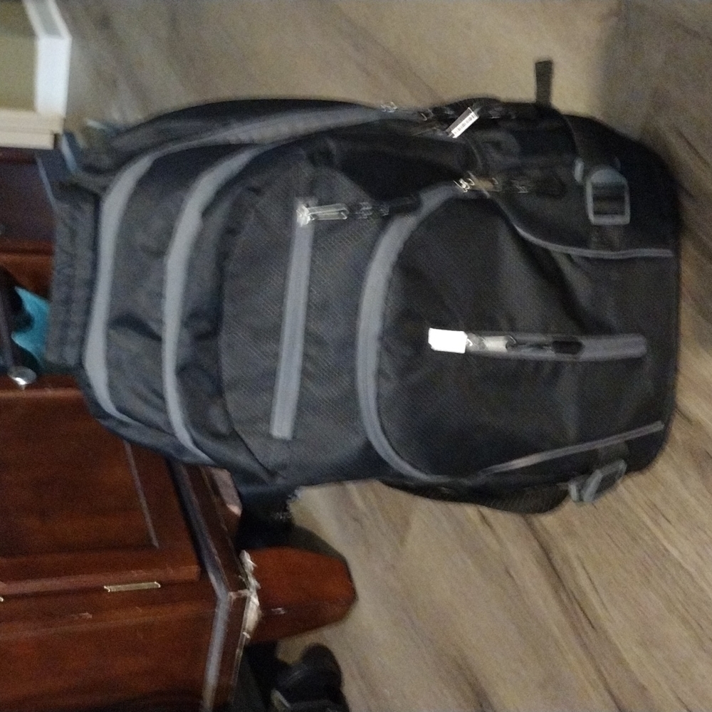 Eastsport Backpack Black with Gray trim. Clean. Only used once.